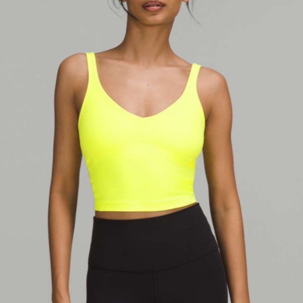 Lululemon Align Tank / sports bra size 6 neon green